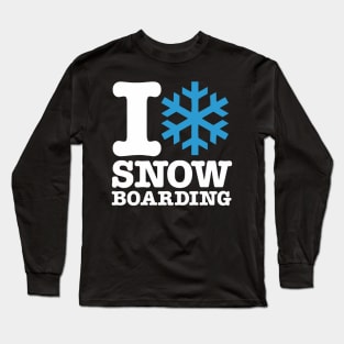 I Love Snowboarding Long Sleeve T-Shirt